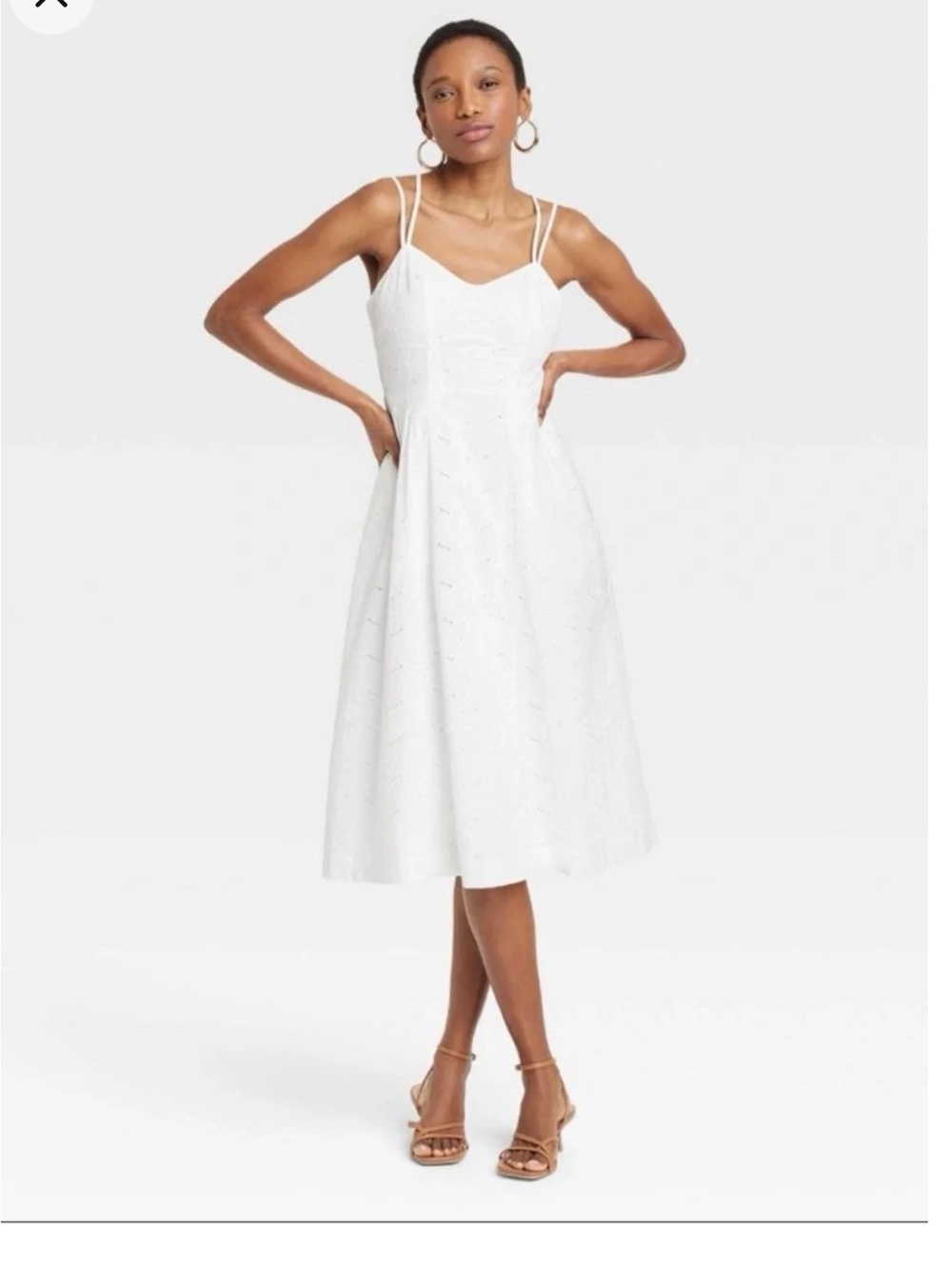 A New Day Midi Eyelet Dress